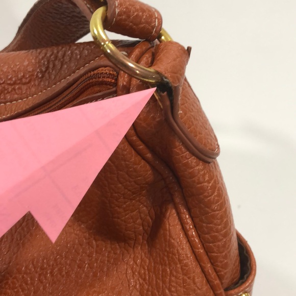 Adrienne Vittadini rust color faux leather hobo/shoulder bag in good condition - Picture 6 of 9